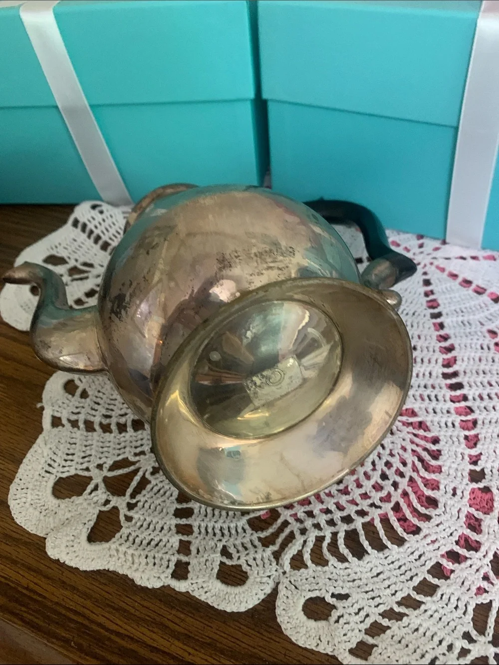 Vintage Silver-Tone Coffee Pot with Black Handle - Home Kitchen